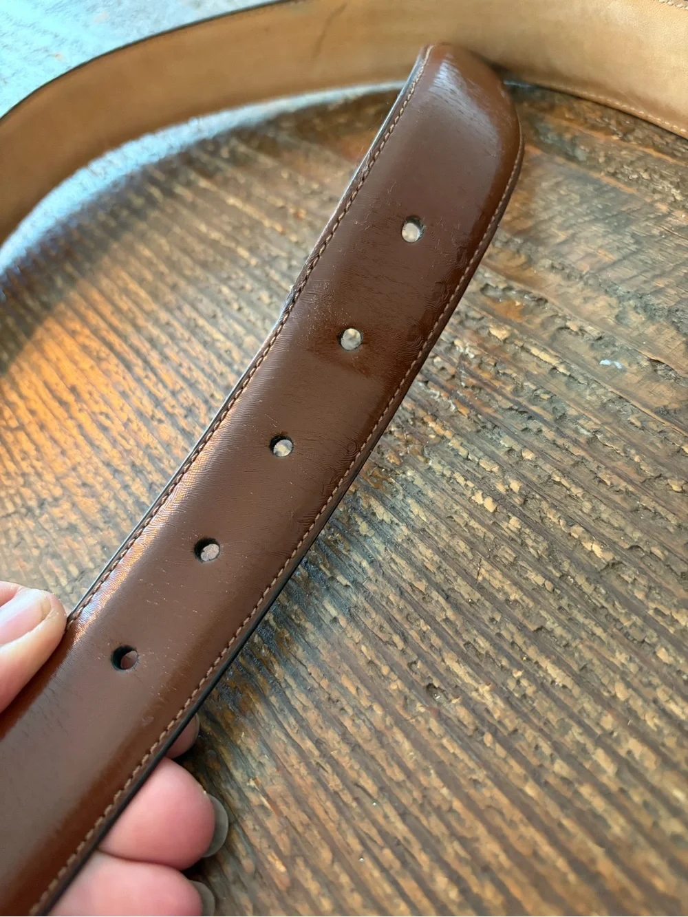 Cole Haan Men's Brown Leather Dress Belt